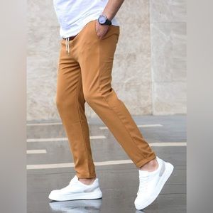 NWOT SHEIN Slant Pocket Drawstring Waist Pant Ginger Color Size Large.